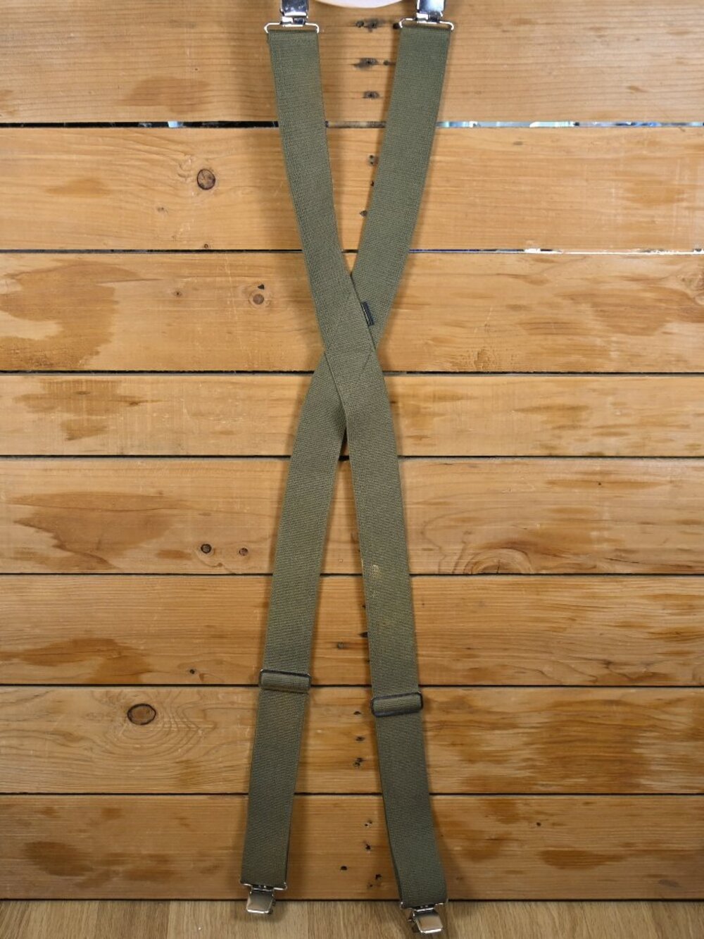 Welch Workwear X-Back Adjustable Clip-On Suspenders / Braces in Green